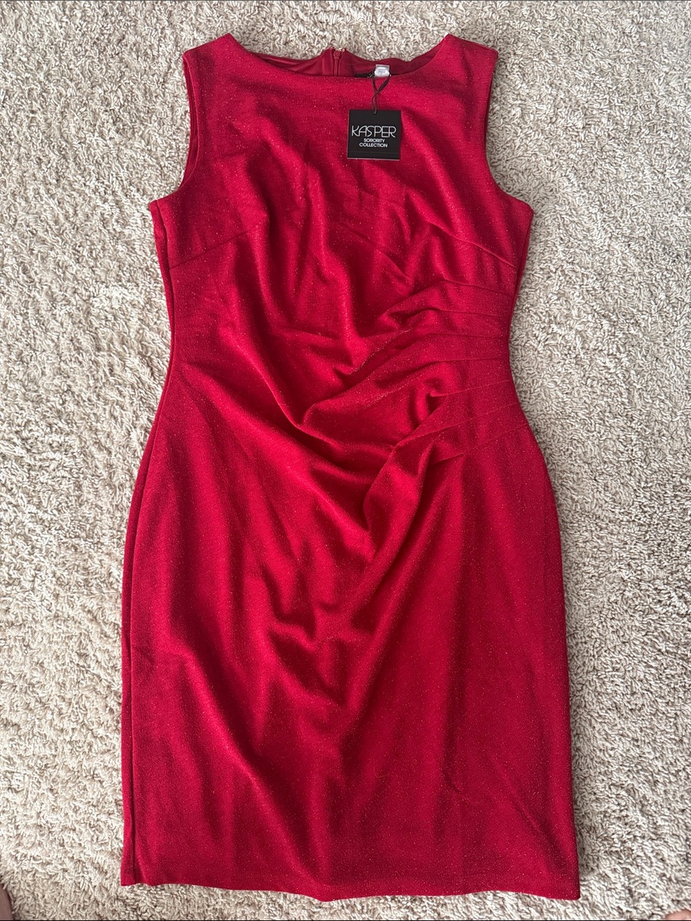 Kasper Women's large Red Sleeveless
Sheath Dress